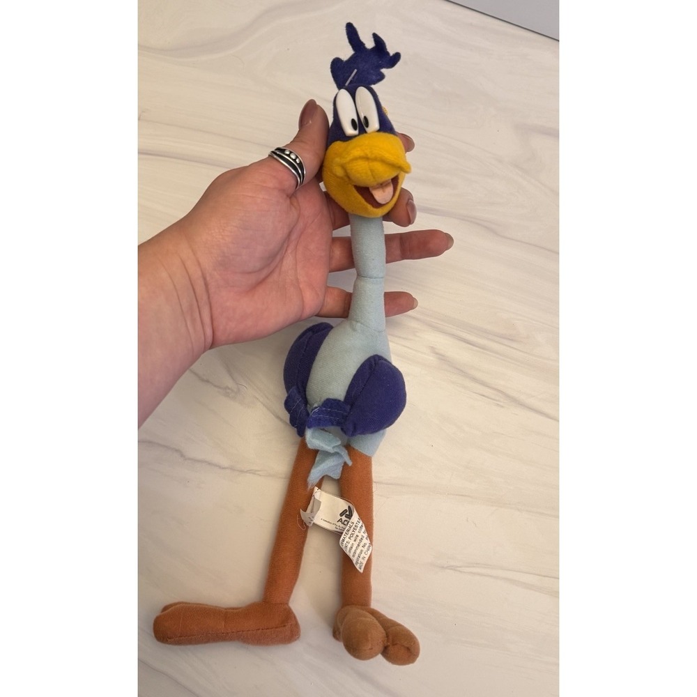 Vintage Looney Tunes Warner Bros Road Runner Plush 1997